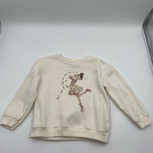 Zara Cream Sweater with Ballerina Design